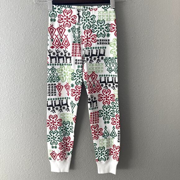 Hanna Andersson Holiday Reindeer Long John Pajamas - 5 or 110 - Picture 5 of 11